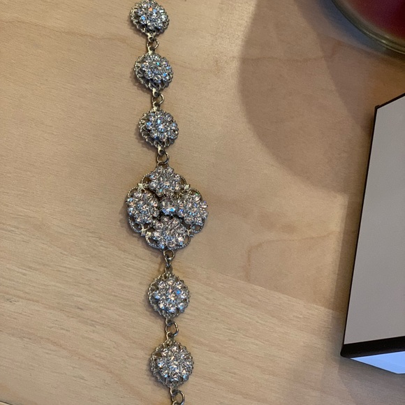 Vintage Style Swarovski Crystal Filigree Bracelet - Picture 4 of 6